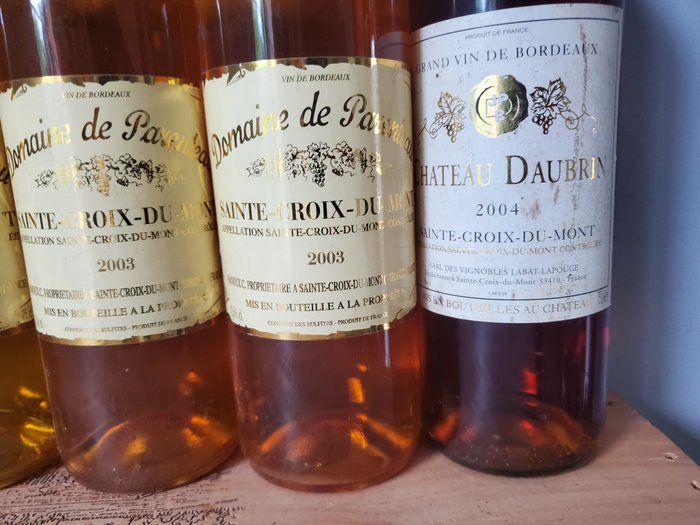 2003 x2, 2009 x3 Château de Parenteau  2004 Château Daubrin - Sainte-Croix-du-Mont - 6 Flasker (0,75 L)