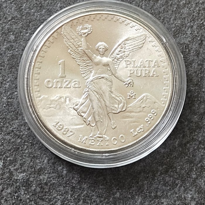 Mexico 1 Onza 1987 Libertad 1 Oz (999)  (Ingen mindstepris)