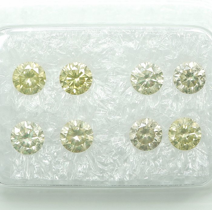 8 pcs Diamant  (Natur)  - 109 ct - I1 I2 - Gem Report Antwerp (GRA)