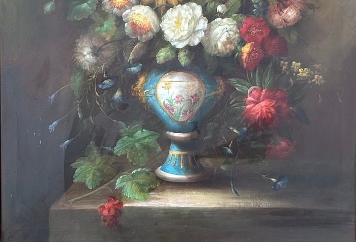 Europæisk skole (XX) - A Floral Display in a 17th Century Vase