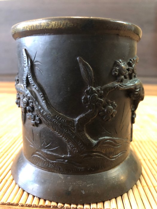 Brush pot 19th Century - Penselholder - Bronze