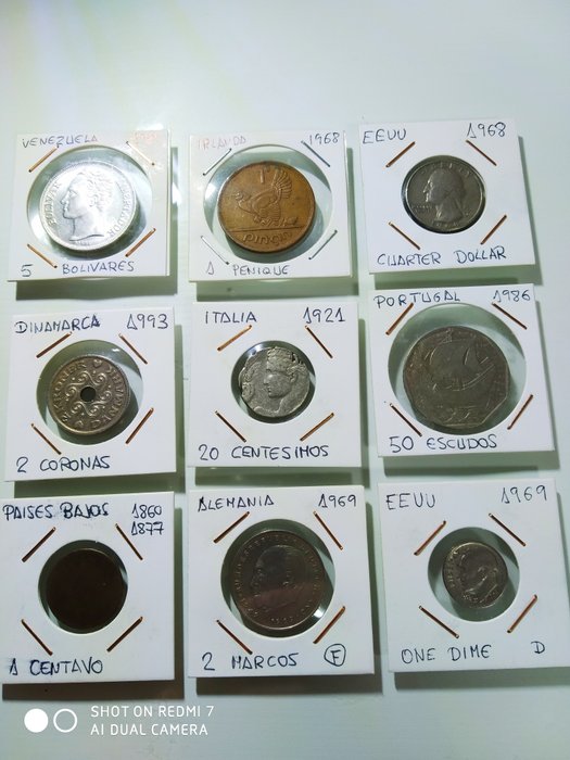 Verden Lote de 150 monedas de diferentes países  (Ingen mindstepris)