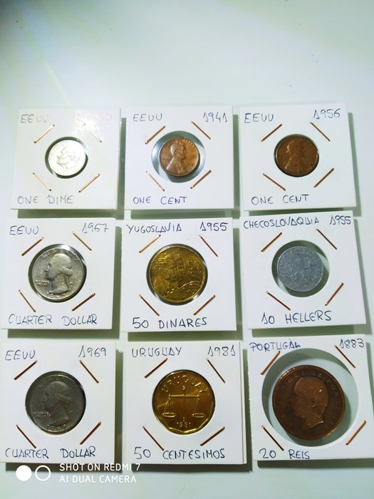 Verden Lote de 150 monedas de diferentes países  (Ingen mindstepris)