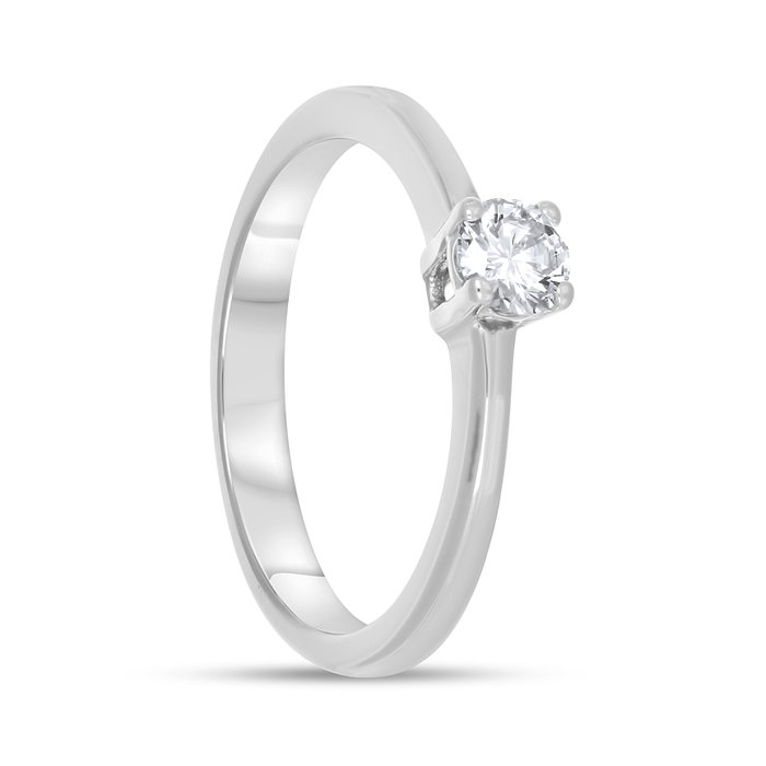 Ring - 18 kraat Hvidguld -  0.25ct. tw. Diamant (Natur)