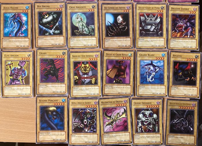 Lot de cartes Yu-Gi-Oh! dont le magnifique Dragon Noir aux yeux rouges (LDD-F056) - 53 Card - 37 cartes du DDY - 1ère édition / 14 cartes de la LDB / 2 cartes du DDK