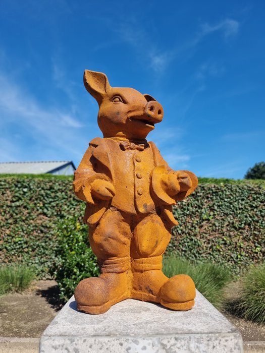 Statuette - XL dressed pig - Jern