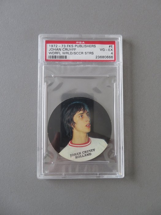 1972/73 FKS World Soccer Stars Johan Cruyff #E - PSA 4 Graded card