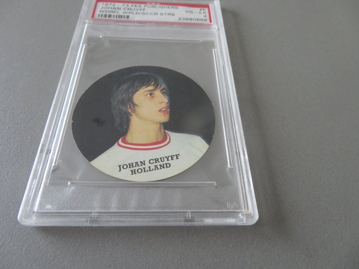 1972/73 FKS World Soccer Stars Johan Cruyff #E - PSA 4 Graded card