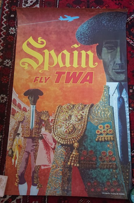 David Klein - Spain Fly Twa: Spanish version of previous Twa advertisement poster