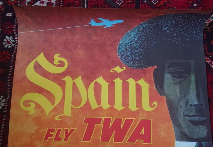 David Klein - Spain Fly Twa: Spanish version of previous Twa advertisement poster