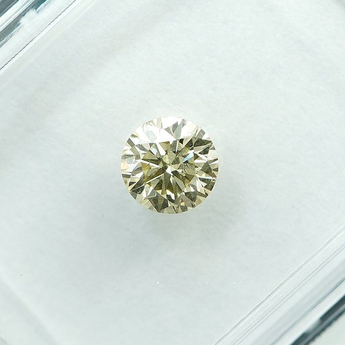 1 pcs Diamant  (Naturfarvet)  - 0.36 ct - Fancy light Grålig Gul - SI2 - International Gemological Institute (IGI)