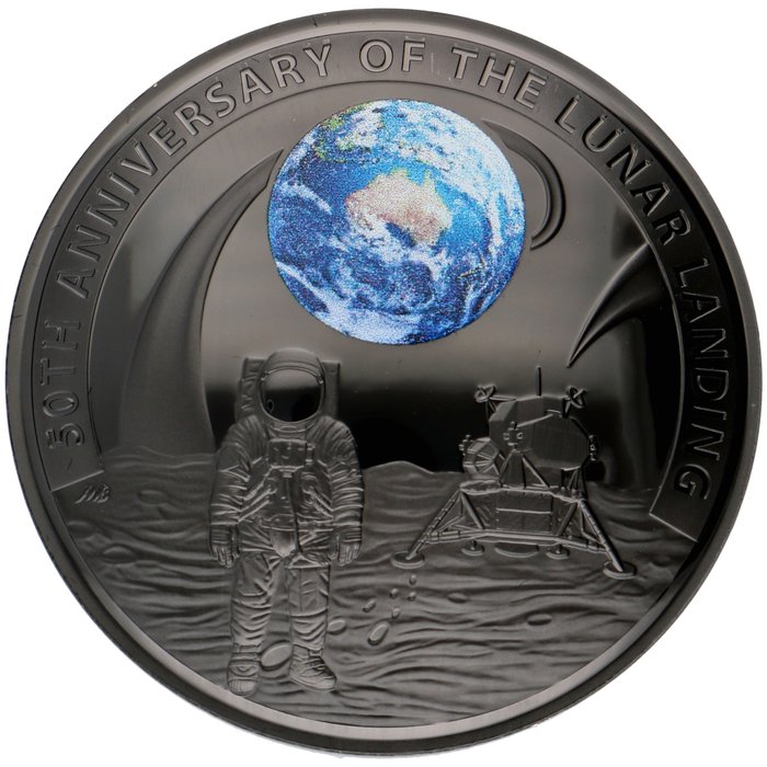 Australien. 5 Dollars 2019 "One Giant Leap for Mankind", 1 Oz (.999)  (Ingen mindstepris)