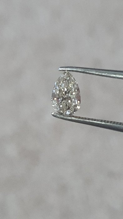 1 pcs Diamant  (Natur)  - 0.48 ct - Pære - I1 - Antwerp Laboratory for Gemstone Testing (ALGT) - S - T