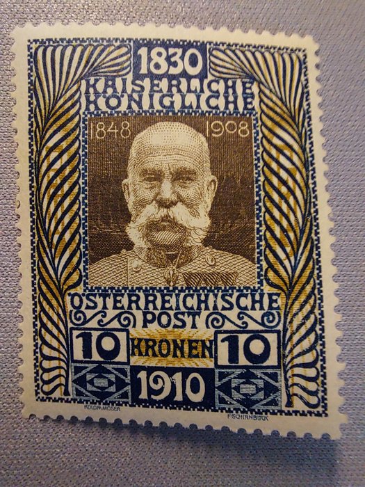 Østrig 1910/1910 - Fødselsdag fra kejseren - Komplet serie MNH - Michel 161/177