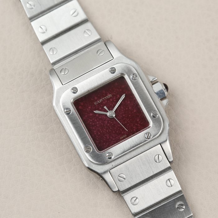 Cartier - Santos Carre Burgundy - 0901 - Kvinder - 1990-1999