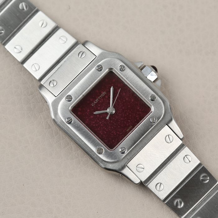 Cartier - Santos Carre Burgundy - 0901 - Kvinder - 1990-1999