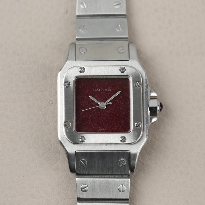 Cartier - Santos Carre Burgundy - 0901 - Kvinder - 1990-1999