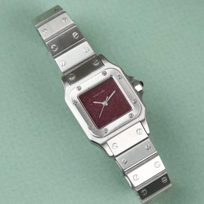 Cartier - Santos Carre Burgundy - 0901 - Kvinder - 1990-1999