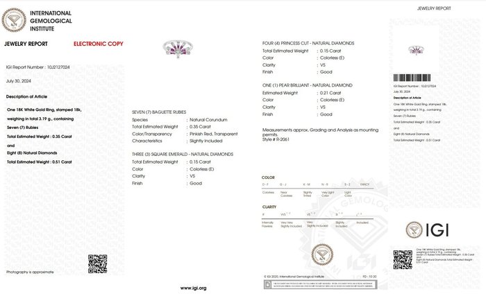 Ingen mindstepris - Ring - 18 kraat Hvidguld -  0.86ct. tw. Rubin - Diamant - enestående art deco