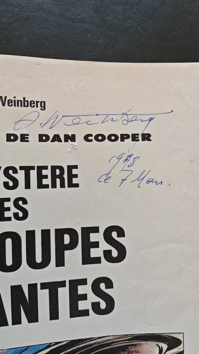 Dan Cooper T13 - Le Mystère des Soucoupes Volantes + dédicace - C - 1 Album - Første udgave - 1969