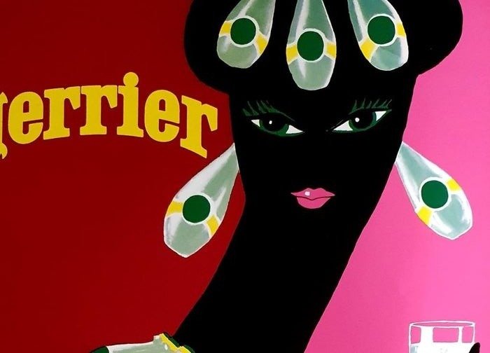 Bernard Villemot - La Femme Noir - Perrier