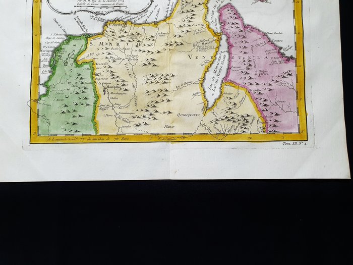 America - Sydamerika / Caracas / Colombia / Sydamerika / Cartagena; La Haye, P. de Hondt / J.N. Bellin / A.F. Prevost - Carte des Provinces de Cartagene, S. Marthe et Venezuela - 1721-1750