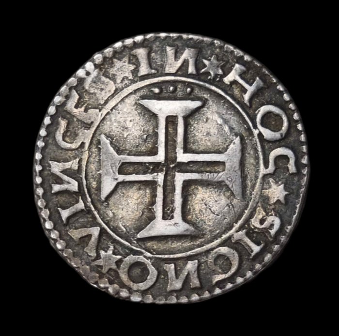 Portugal. D. João III (1521-1557). Tostão (100 Reais) - V L - Lisboa - GVIИE / VIИCES