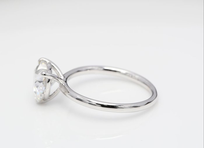 Ingen mindstepris - Ring - 18 kraat Hvidguld -  2.51ct. tw. Diamant (Laboratoriedyrket) - Hjerte F-VVS2