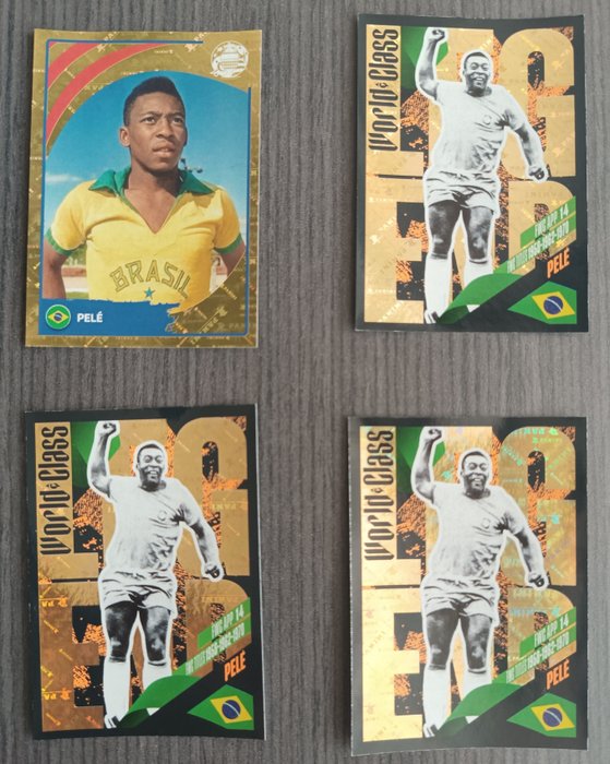 Panini - World Cup Editions - Including Pele/Maradona/Ronaldo/Mbappé/Haaland/Etc - 49 Loose stickers