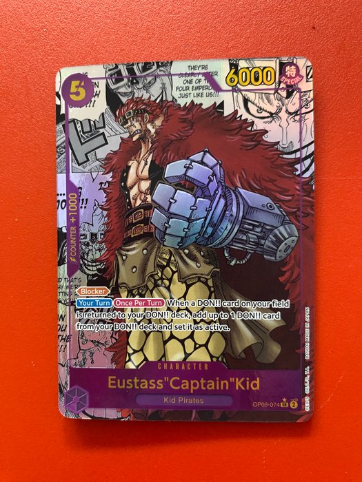 Bandai - 1 Card - One Piece - OP05-074 Eustass Captain Kid SR Super Parallel Era