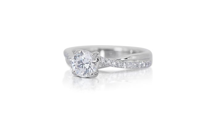 Ring - 18 kraat Hvidguld -  1.29ct. tw. Diamant (Natur) - Diamant