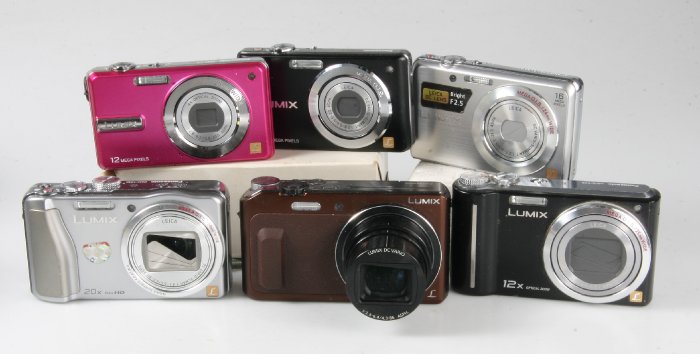 Panasonic 6 Lumix camera's - defect and for parts -- Digitalkamera