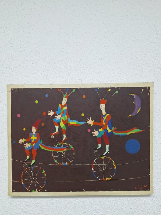 Ferry Slebe (1907-1994) - Trapezewerkers in het Circus