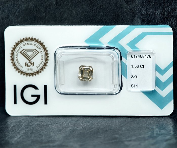 1 pcs Diamant  (Natur)  - 1.53 ct - SI1 - International Gemological Institute (IGI)