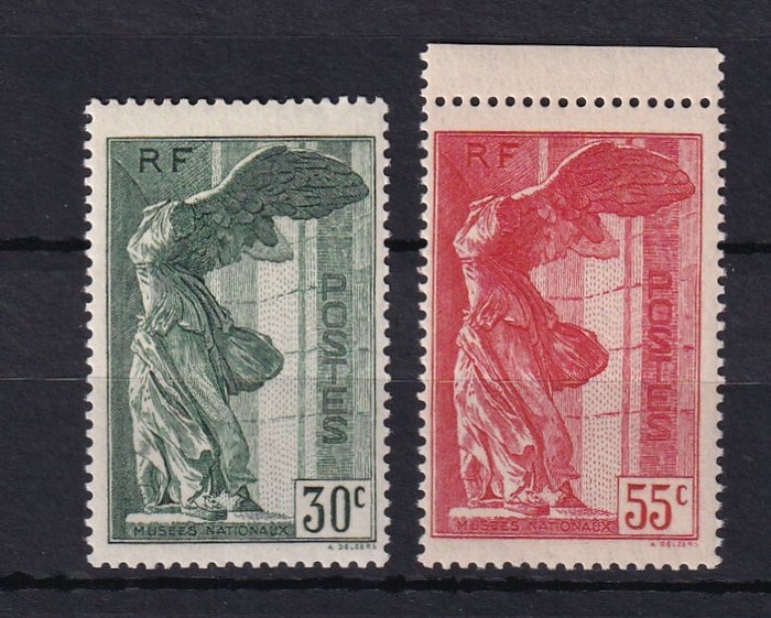 Frankrig 1937 - ny uden hængsel par samothrace - Yvert n°354/355