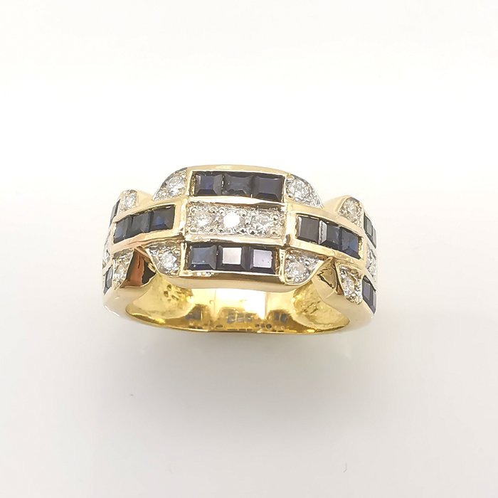 18 kraat Gulguld - Ring - 1.45 ct Blandet