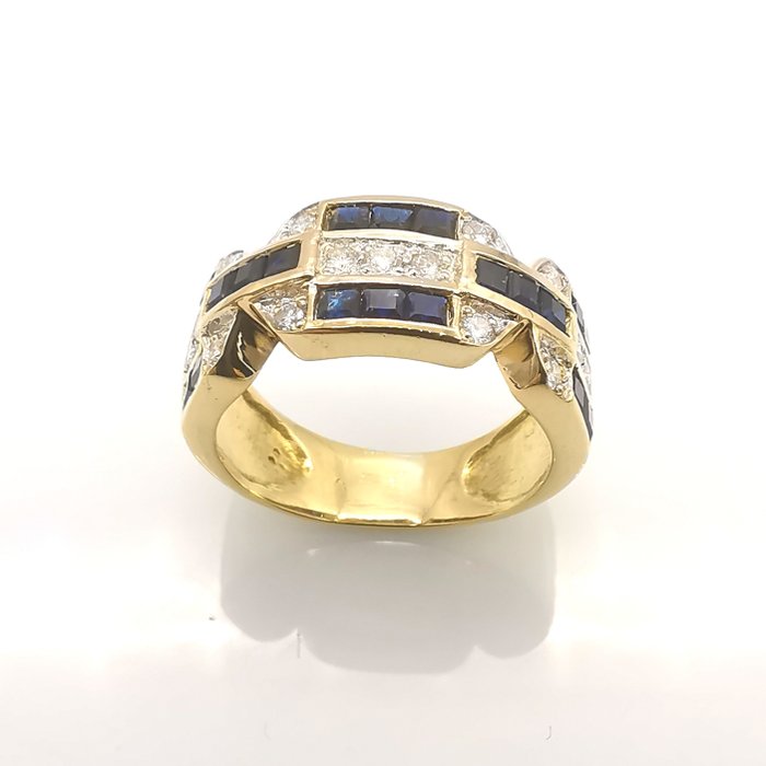 18 kraat Gulguld - Ring - 1.45 ct Blandet