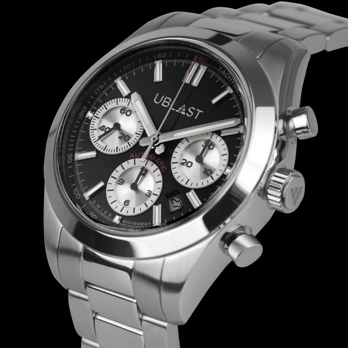 Ublast - Air Prince Chrono - REFUBAPCH40BK - Automatic Swiss MOVT - Mænd - Ny