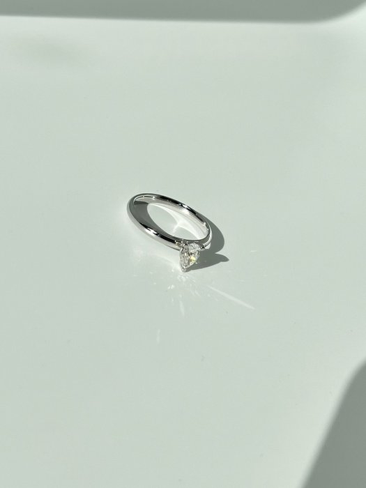 Forlovelsesring - 18 kraat Hvidguld -  0.50ct. tw. Diamant (Natur)