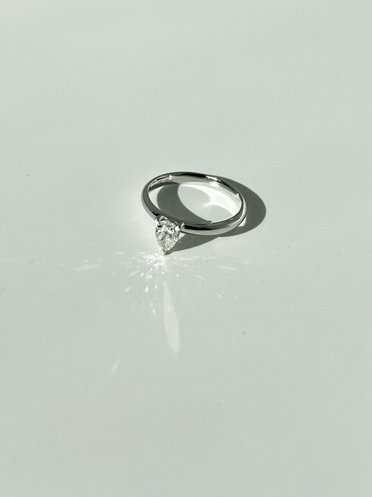 Forlovelsesring - 18 kraat Hvidguld -  0.50ct. tw. Diamant (Natur)