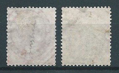 Storbritannien 1862/1880 - 4d Queen Victoria, forskellige farver - udvalg af 13 forskellige tallerkennumre! - S.G.: 80, 82, 94, 153, 160