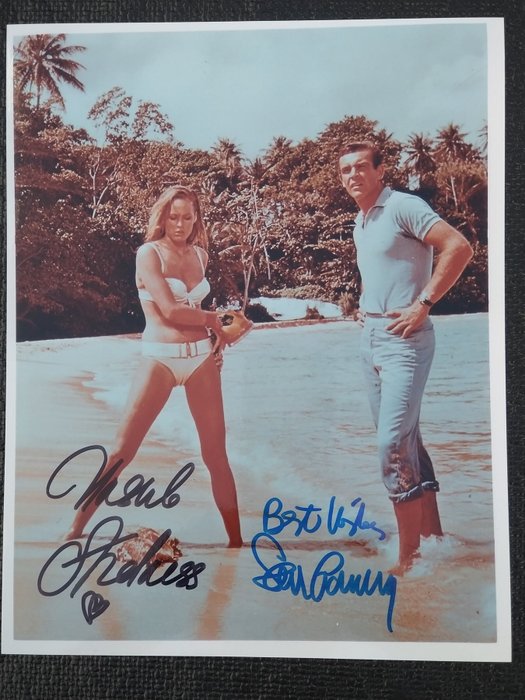 James Bond 007: Dr. No - Double signed by Sean Connery (+) 007 and Ursula Andress "Honey Ryder" - Autograph, Photo with COA