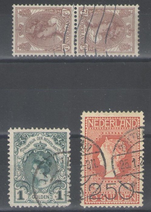 Holland 1898/1924 - Kroningsgylden Keerdruk og Clearance - NVPH 49 61b 105