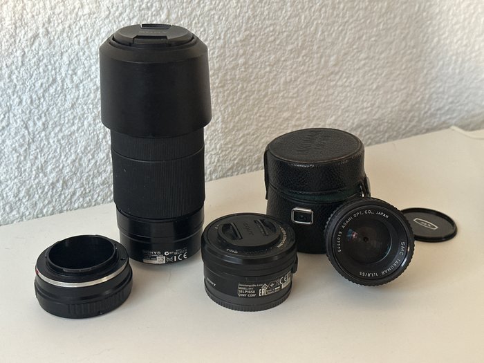 Sony SEL 55-210 / SEL P 16-50 / SMC 1:1.8/55 / M42-NEX Kameralinse