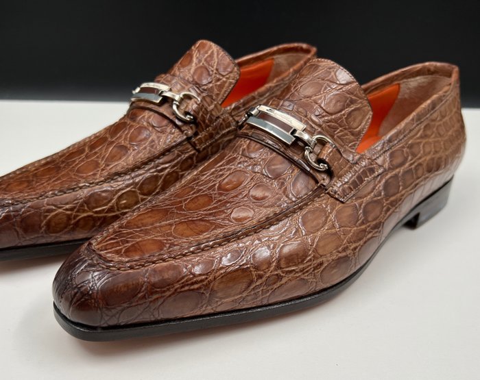 Santoni UK7,5 Crocodile - No reserve price - Hyttesko - Størelse: EU 42.5 - Ny og i æsken