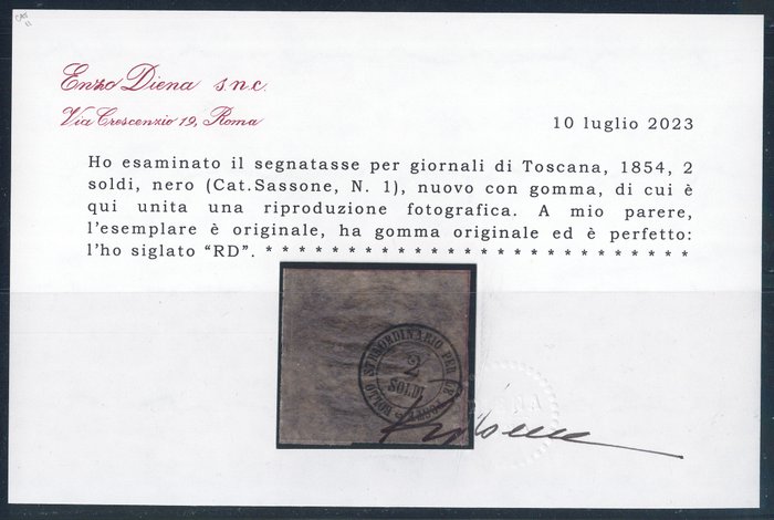 Antikke Italienske Stater - Toscana  - Udvalg af 11 forskellige eksemplarer + porto for aviser n. 1 Cert