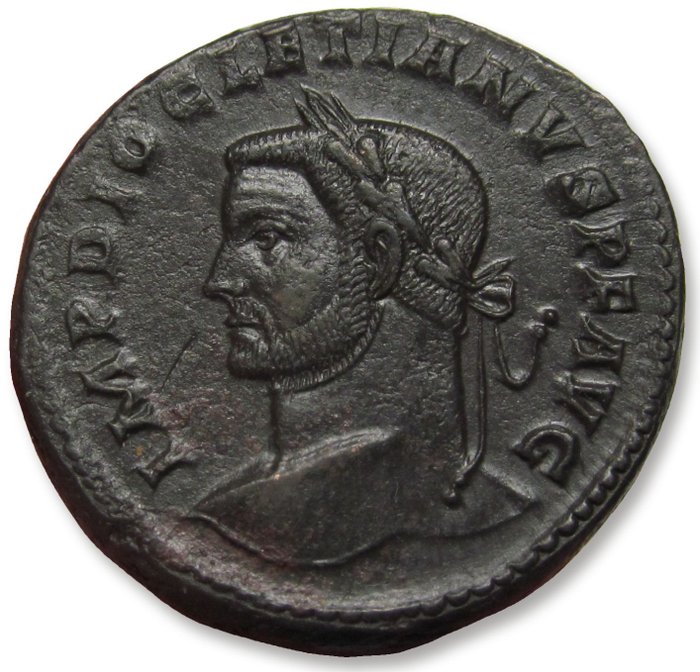 Romarriket Diocletian (AD 284-305) Follis Treveri (Trier) circa 298-299 AD - mintmark TR - large 27mm coin