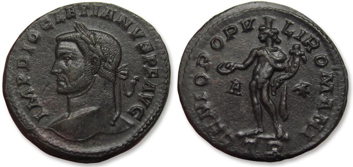 Romarriket Diocletian (AD 284-305) Follis Treveri (Trier) circa 298-299 AD - mintmark TR - large 27mm coin