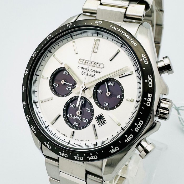 Seiko - Chronograph White Black Panda Dial - Ingen mindstepris - Mænd - 2011-nu