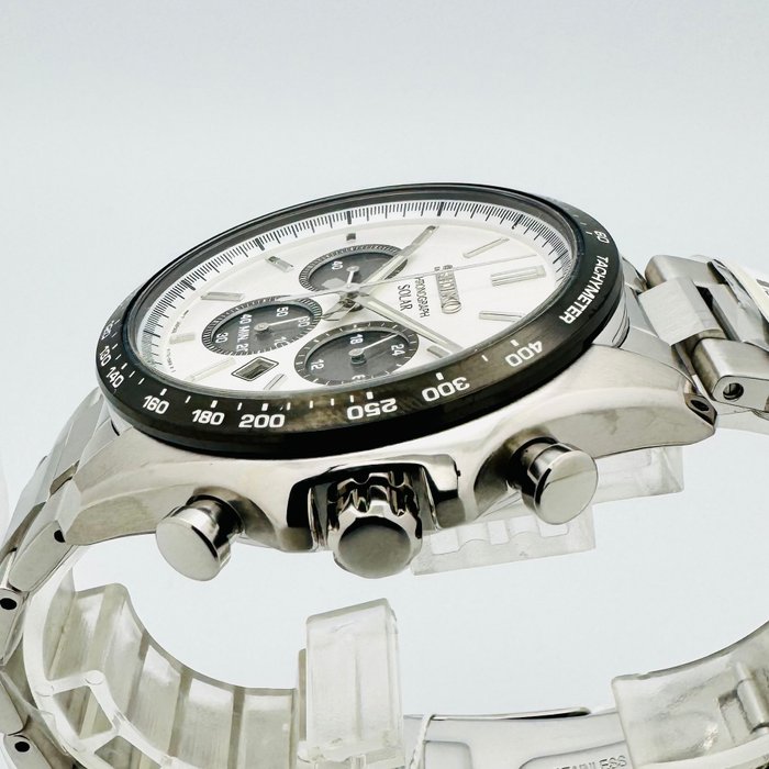 Seiko - Chronograph White Black Panda Dial - Ingen mindstepris - Mænd - 2011-nu